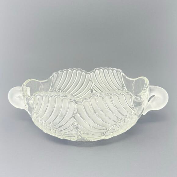 Vintage Mikasa Frosted Swan Crystal Handled Bowl Centerpiece 13.5" Glass Decor - Picture 2 of 9